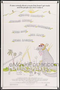 8f579 MOVERS & SHAKERS 1sh '85 Walter Matthau, Charles Grodin, cool wacky art of movie production!