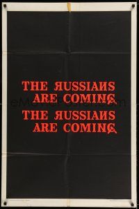 8f732 RUSSIANS ARE COMING teaser 1sh '66 directed by Norman Jewison, Russians vs Americans!
