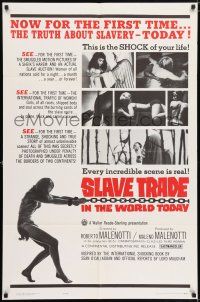 8f800 SLAVE TRADE IN THE WORLD TODAY 1sh '65 the smuggled motion pictures of a sheik's harem!