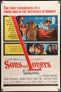 8f813 SONS & LOVERS 1sh '60 from D.H. Lawrence's novel, Dean Stockwell & sexy Mary Ure!