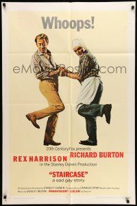 8f823 STAIRCASE int'l 1sh '69 Stanley Donen, Rex Harrison & Richard Burton in a sad gay story!