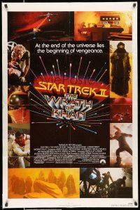 8f830 STAR TREK II 1sh '82 The Wrath of Khan, Leonard Nimoy, William Shatner, sci-fi sequel!