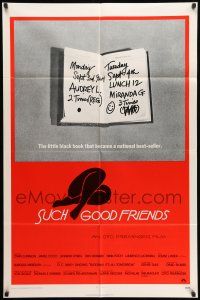 8f848 SUCH GOOD FRIENDS int'l 1sh '72 Otto Preminger, image of little black book, Saul Bass art!