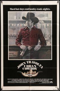 8f931 URBAN COWBOY 1sh '80 John Travolta in cowboy hat with Lone Star beer!