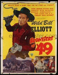 8g272 FRONTIERS OF '49 2sh R49 Wild Bill Hickok Elliott, hard ridin, hard fightin'!