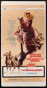 8g605 APPALOOSA 3sh '66 Marlon Brando rode the lustful & lawless to live on the edge of violence!