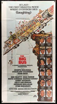 8g621 BIG BUS int'l 3sh '76 Jack Davis art, the first disaster movie where everyone dies laughing!