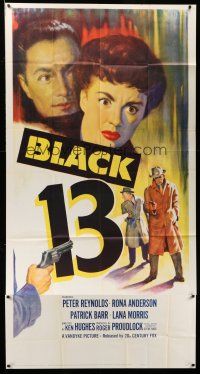8g622 BLACK 13 3sh '54 Ken Hughes English crime thriller, the good guy becomes the bad guy!