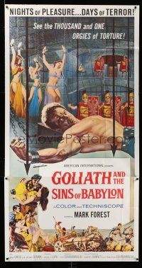 8g711 GOLIATH & THE SINS OF BABYLON 3sh '64 L'Eroe Piu Grande del Mondo, Mark Forest as Maciste!