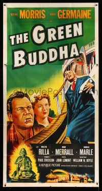 8g714 GREEN BUDDHA 3sh '55 Wayne Morris, cool image of cops on rollercoaster!