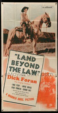 8g759 LAND BEYOND THE LAW 3sh R43 great image of singing cowboy Dick Foran on his horse!