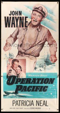 8g812 OPERATION PACIFIC 3sh '51 great images of Navy sailor John Wayne & Patricia Neal!