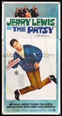 8g819 PATSY 3sh '64 wacky image of star & director Jerry Lewis hanging from strings like a puppet!