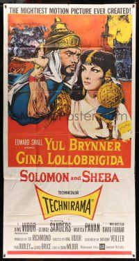 8g893 SOLOMON & SHEBA 3sh '59 art of Yul Brynner with hair & super sexy Gina Lollobrigida!