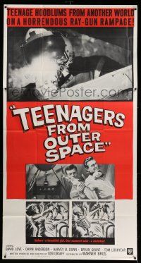 8g919 TEENAGERS FROM OUTER SPACE 3sh '59 thrill-crazed hoodlums on a horrendous ray-gun rampage!