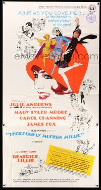 8g924 THOROUGHLY MODERN MILLIE 3sh '67 Bob Peak art of singing & dancing Julie Andrews!