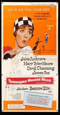 8g925 THOROUGHLY MODERN MILLIE New Art 3sh '67 Julie Andrews in the happiest motion picture!