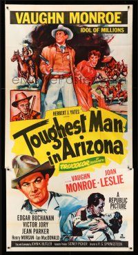 8g939 TOUGHEST MAN IN ARIZONA 3sh '52 art of Vaughn Monroe, Idol of Millions & Joan Leslie!