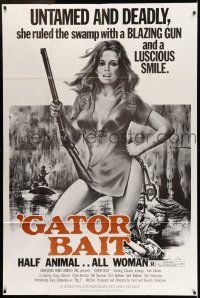 8g284 GATOR BAIT 40x60 '74 sexy Claudia Jennings is half animal, all woman, untamed & deadly!