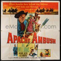 8g349 APACHE AMBUSH 6sh '55 Richard Jaeckel & Bill Williams vs Native American Indian fury!