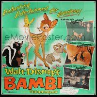 8g357 BAMBI 6sh R57 Walt Disney cartoon deer classic, great art with Thumper & Flower!