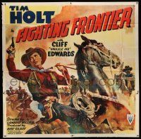 8g407 FIGHTING FRONTIER 6sh '42 great close up art of cowboy Tim Holt with gun on horseback, rare!
