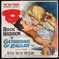 8g414 GATHERING OF EAGLES 6sh '63 romantic art of Rock Hudson & sexy Mary Peach by the Red Phone!