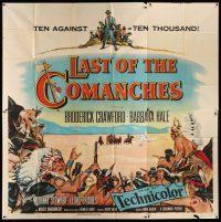 8g452 LAST OF THE COMANCHES 6sh '52 Broderick Crawford, Barbara Hale, 10 against 10,000, rare!