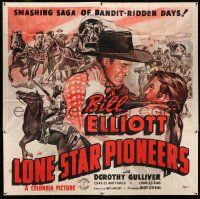 8g461 LONE STAR PIONEERS 6sh '39 Wild Bill Elliott, smashing saga of bandit-ridden days, rare!