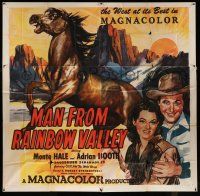 8g467 MAN FROM RAINBOW VALLEY 6sh '46 cool art of Monte Hale, Adrian Booth & wild stallion, rare!