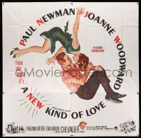 8g481 NEW KIND OF LOVE 6sh '63 Paul Newman loves Joanne Woodward, great romantic image!