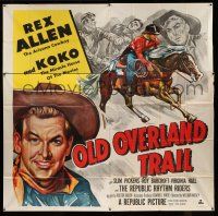 8g486 OLD OVERLAND TRAIL 6sh '52 art of Arizona Cowboy Rex Allen & his Miracle Horse Koko, rare!