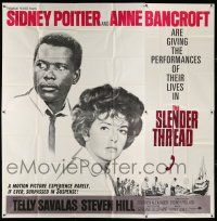 8g525 SLENDER THREAD 6sh '66 Sidney Poitier keeps Anne Bancroft from committing suicide!