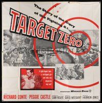 8g540 TARGET ZERO 6sh '56 Richard Conte, Peggie Castle, Chuck Connors, Korean War montage, rare!