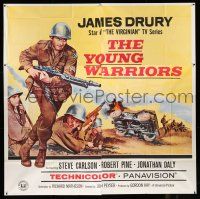 8g580 YOUNG WARRIORS 6sh '66 WWII soldier James Drury, star of TV's The Virginian, rare!
