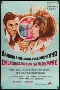 8g196 ON A CLEAR DAY YOU CAN SEE FOREVER Argentinean '70 different art of Streisand & Montand!
