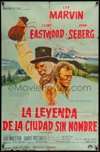 8g200 PAINT YOUR WAGON Argentinean '69 art of Clint Eastwood, Lee Marvin & Jean Seberg!