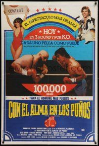 8g226 TOUGH ENOUGH Argentinean '83 different image of Dennis Quaid in the boxing ring!