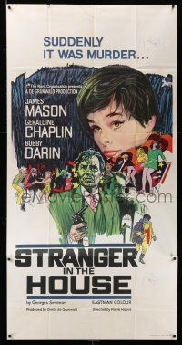 8g261 STRANGER IN THE HOUSE English 3sh '67 James Mason, Geraldine Chaplin, suddenly it was murder!