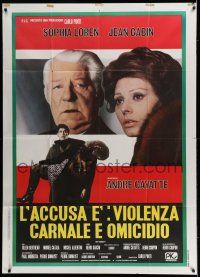 8g070 JURY OF ONE Italian 1p '75 Verdict, Sophia Loren, Jean Gabin, directed by Andre Cayatte