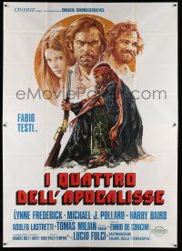 8g010 FOUR OF THE APOCALYPSE Italian 2p '75 Lucio Fulci, art of Testi, Frederick & Pollard!