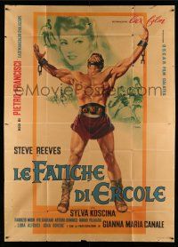 8g014 HERCULES Italian 2p '59 Giuliano Nistri art of the world's mightiest man Steve Reeves!