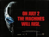 8g333 TERMINATOR 3 subway poster '03 different image of cyborg's head, the machines will rise!
