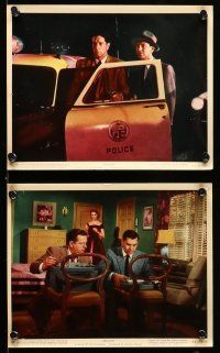 8h065 DRAGNET 7 color 8x10 stills '54 great images of Jack Webb as detective Joe Friday!