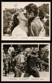 8h766 KANSAS RAIDERS 6 8x10 stills '50 Audie Murphy as Jesse James, Marguerite Chapman, action!