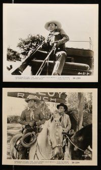 8h523 OVER THE BORDER 9 8x10 stills '50 tough cowboy Johnny Mack Brown, Wallace Fox western!
