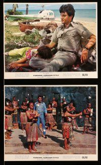8h075 PARADISE - HAWAIIAN STYLE 6 color 8x10 stills '66 Elvis Presley & Irene Tsu,Tahitian girls!