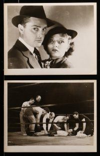 8h342 PRISON SHADOWS 12 8x10 stills '36 Eddie Nugent, Joan Barclay, cool boxing ring images!
