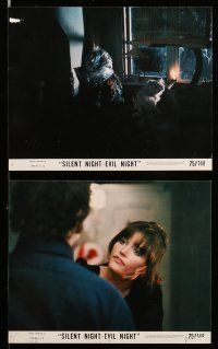8h051 SILENT NIGHT EVIL NIGHT 8 8x10 mini LCs '75 X-mas horror, Olivia Hussey, Keir Dullea & Kidder