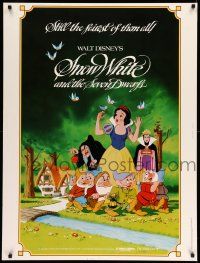 8j217 SNOW WHITE & THE SEVEN DWARFS 30x40 R83 Walt Disney animated cartoon fantasy classic!